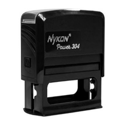 Carimbo automático Nykon usado para dados de empresa e CNPJ
